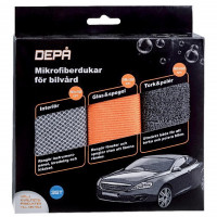 Bildukar mikrofiber Depå 3-p